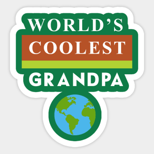 World's Coolest Grandpa Gift Idea Shirt Sticker